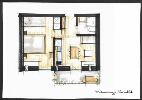 Floor plan Accommodation | haus urban B&B | Apartment Schlernblick